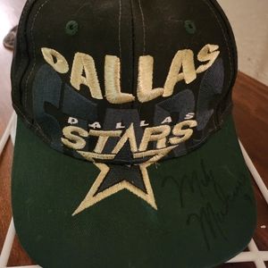 Dallas Stars Hat Autographed by Mike Modano